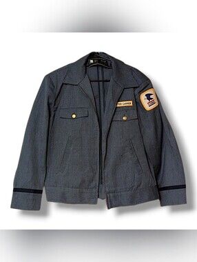 Vintage Postal Carrier Uniform Denim WestPoint Jacket - L/XL